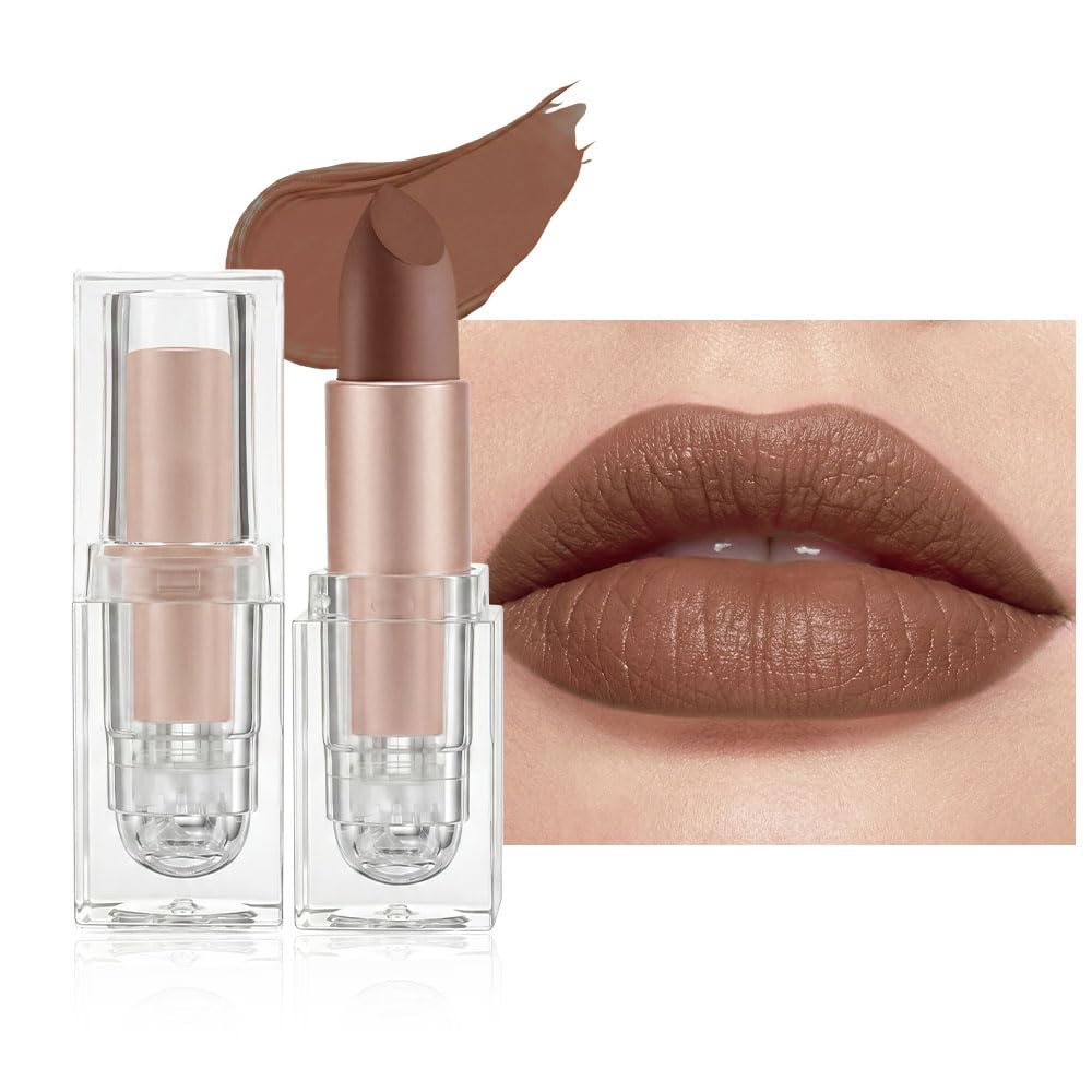 Hydrating Cream Lipstick - Maroon Lip Crayon for Women | Moisturizing, Smooth Application, Natural Finish, 06
