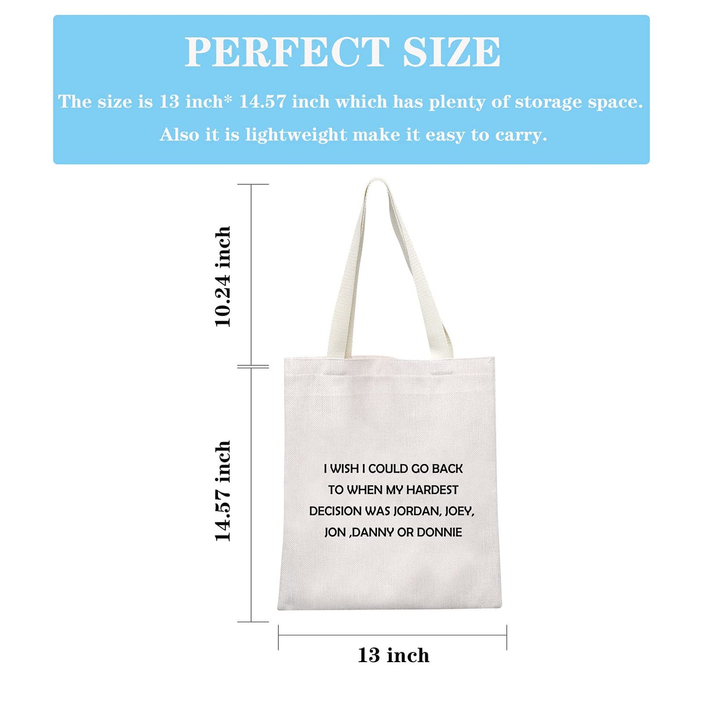 GJTIM Classic Boy Music Band Fan Gift When My Hardest Decision Travel Pouch Celebrity Gift Makeup Bag for Music Lovers(On Block LYTote)