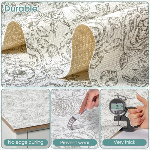 Non-Adhesive Shelf Liner for Kitchen Cabinets - 12in x 10ft Rose