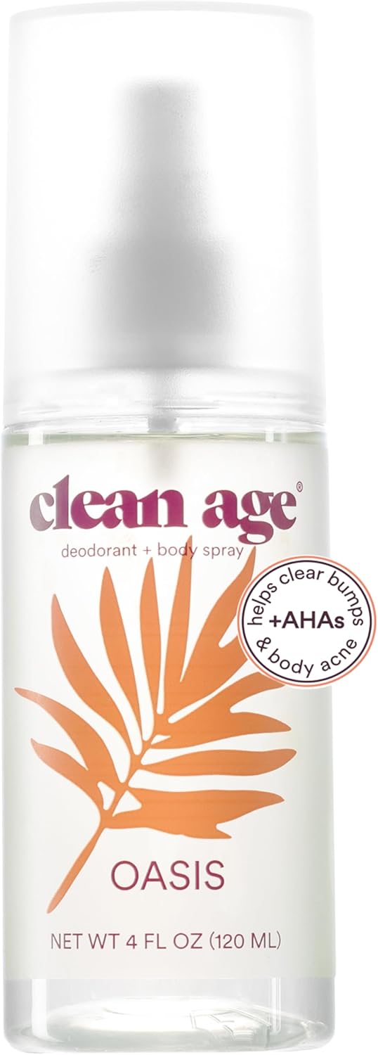 Aluminum-Free Deodorant & Body Spray - Waves 4oz | Clean Formula for Teens with AHA for Body Acne