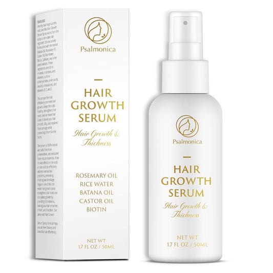 Hair Growth Serum - Rosemary & Castor Oil Blend for Thicker Hair | 50 ML Biotin Treatment