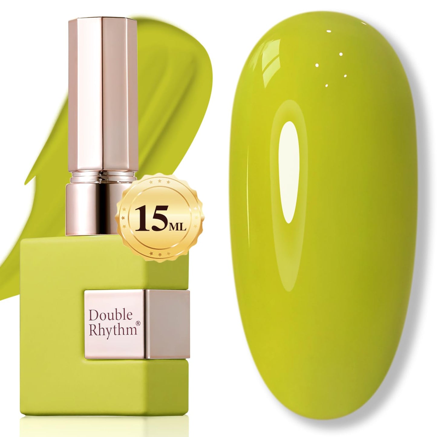 Gel Nail Polish - Double Rhythm 15ML Pearl White Soak Off for Art Manicure | DIY at Home