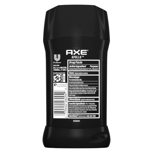 AXE Apollo Antiperspirant Stick 48H Sage & Cedarwood Men’s Deodorant 2.7 oz Pack of 4