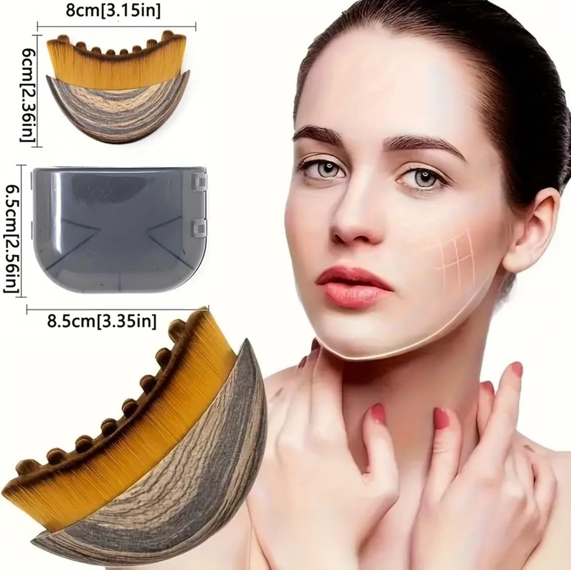 Lymphatic Drainage Massager - Contour Face Brush for Double Chin Reduction | 1 Piece