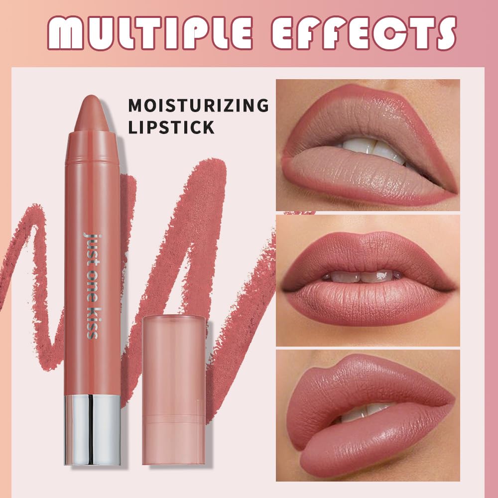Hydrating Cream Lipstick - Maroon Lip Crayon for Women | Moisturizing, Smooth Application, Natural Finish, 06