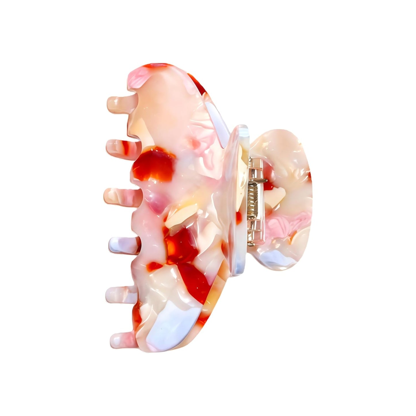 Cute Durable Acetate Hair Clips - 3-Inch Cherry Red Claw Clips for Fine & Medium Thick Hair