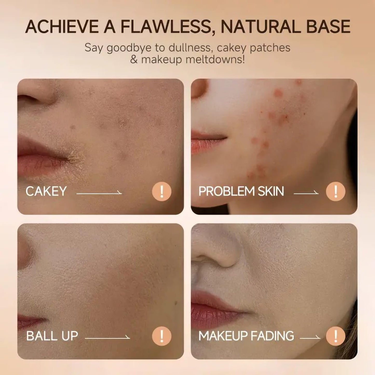 Luminous Dual-Ended Concealer Foundation Stick - Full Coverage 2-In-1 Contouring Cream | Flawless Finish #01