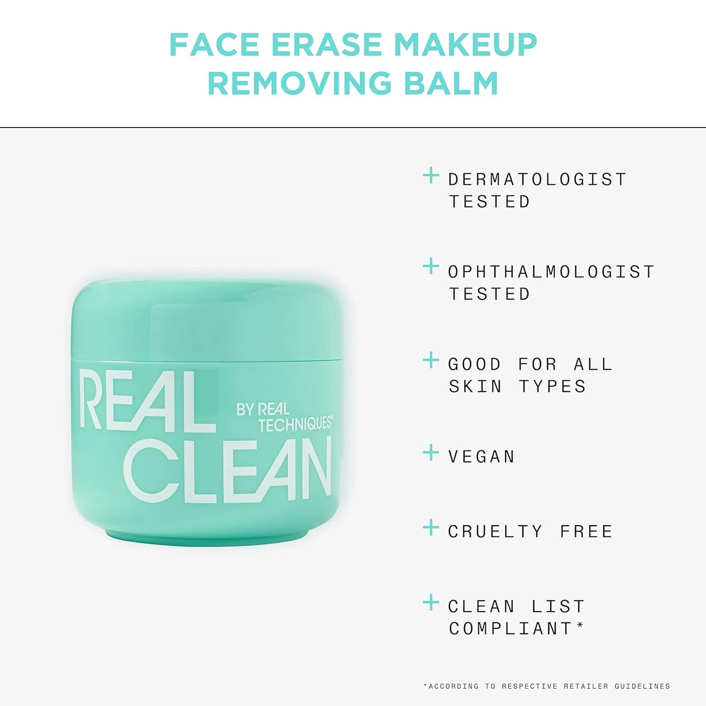 Real Techniques Makeup Removing Balm - Hydrating Cleansing Balm with Hyaluronic Acid & Vitamin A | 2 fl. oz Jar