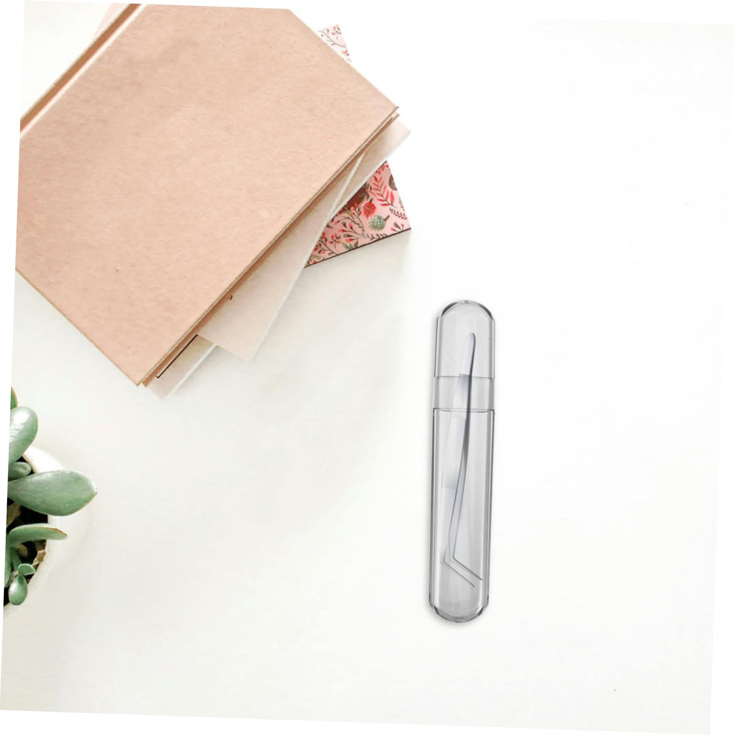 DECORNIJIA Travel Tweezer Case with Storage Tubes and Caps Portable Organizer for Eyelash Extension Tweezers and Craft Supplies Compact and Easy to Clean