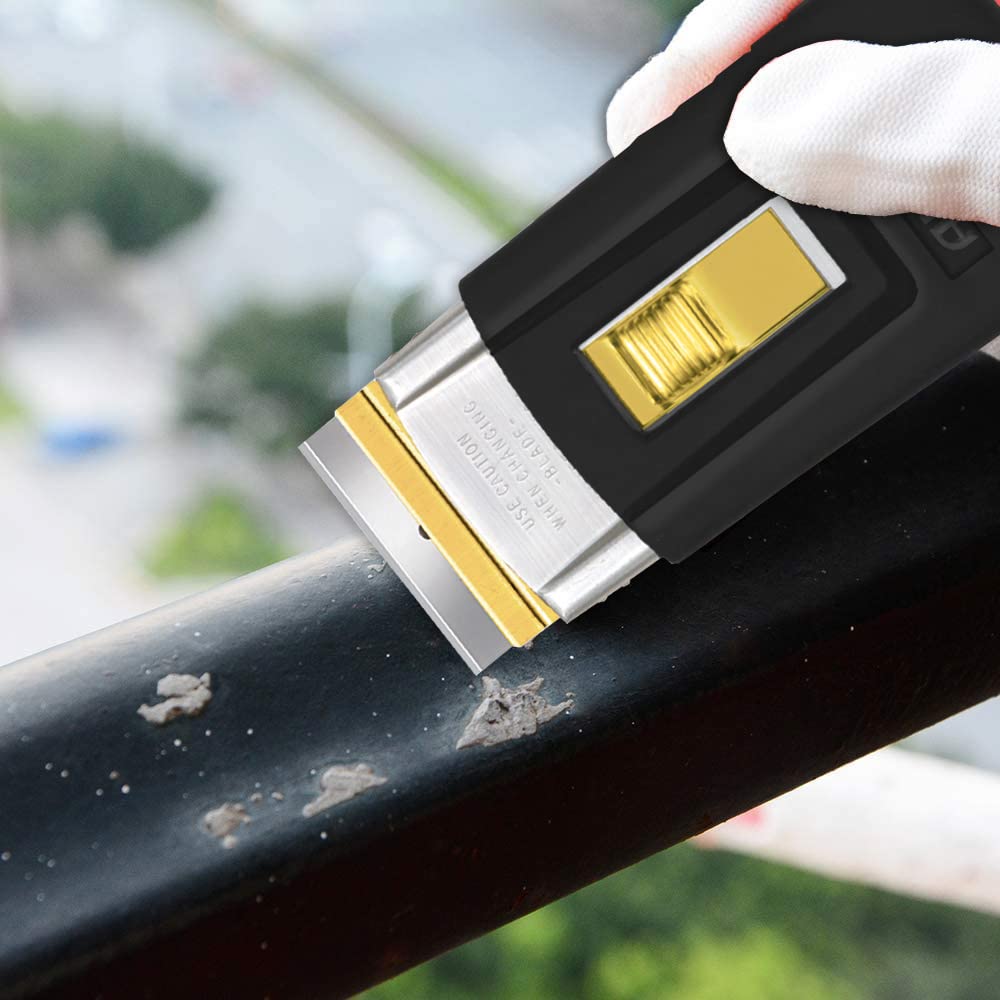 ALLWAY SGS Soft-Grip Retractable Glass Scraper with 5 Blades
