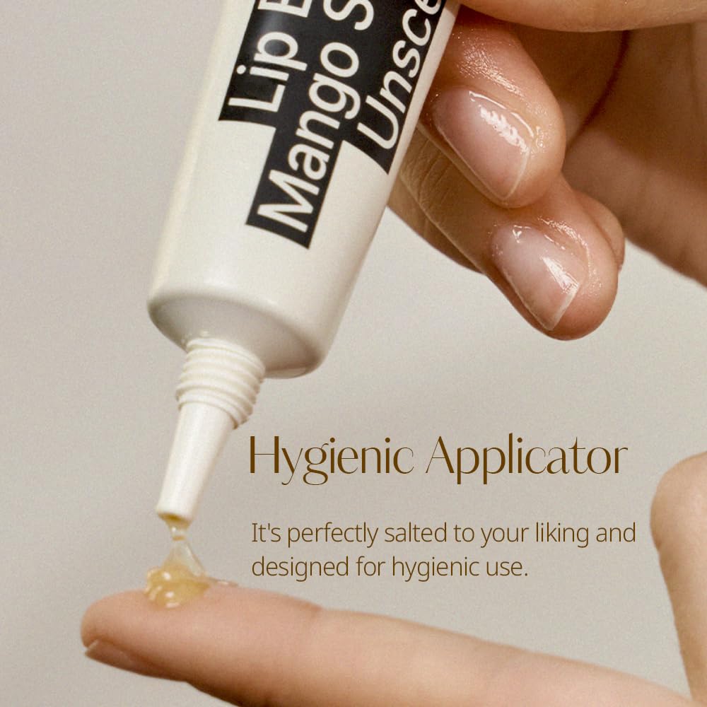 hetras Mango Seed Butter Lip Essence – Deep Hydration Squalane & Ceramide Treatment | Non-Sticky Glossy Jelly Finish | Fragrance-Free Overnight Mask & Daily K-Beauty Balm for Chapped Lips