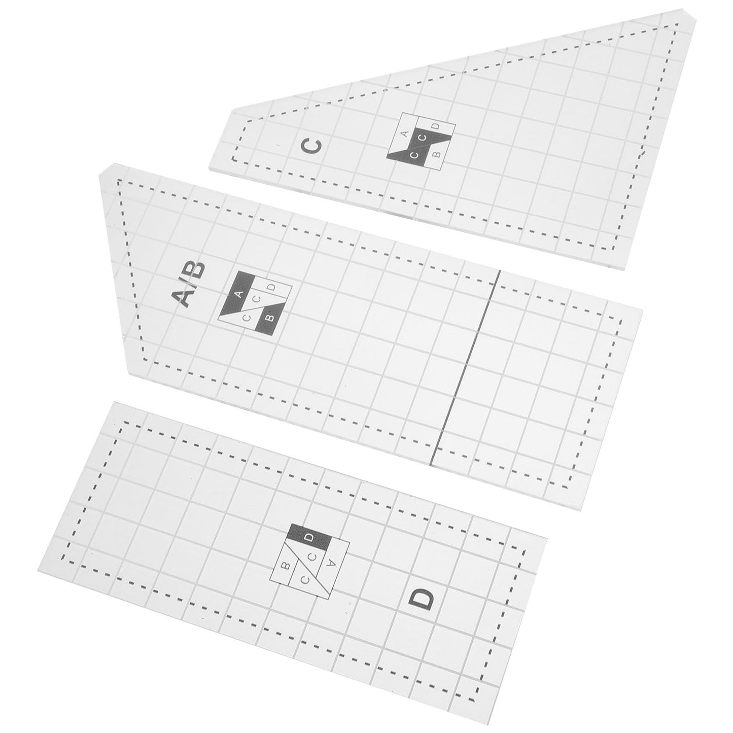 1Set Durable Quilting Templates DIY Patchwork Sewing Tools for Crafting Includes Sewing Templates for Quilting and Patchwork Projects