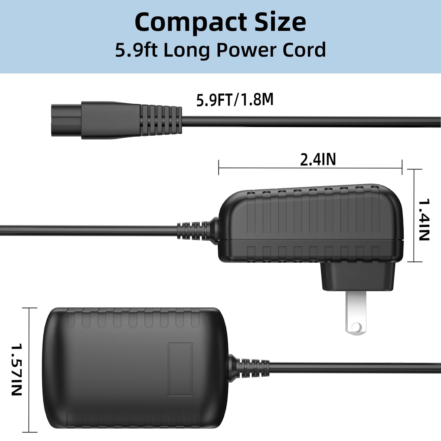 4.5V Charger for BaByliss PRO Trimmers FX788 FX787 FX870 FX820 FXSSM FX726 FX825 Outlining Shaver Clipper Power Cord Adapter
