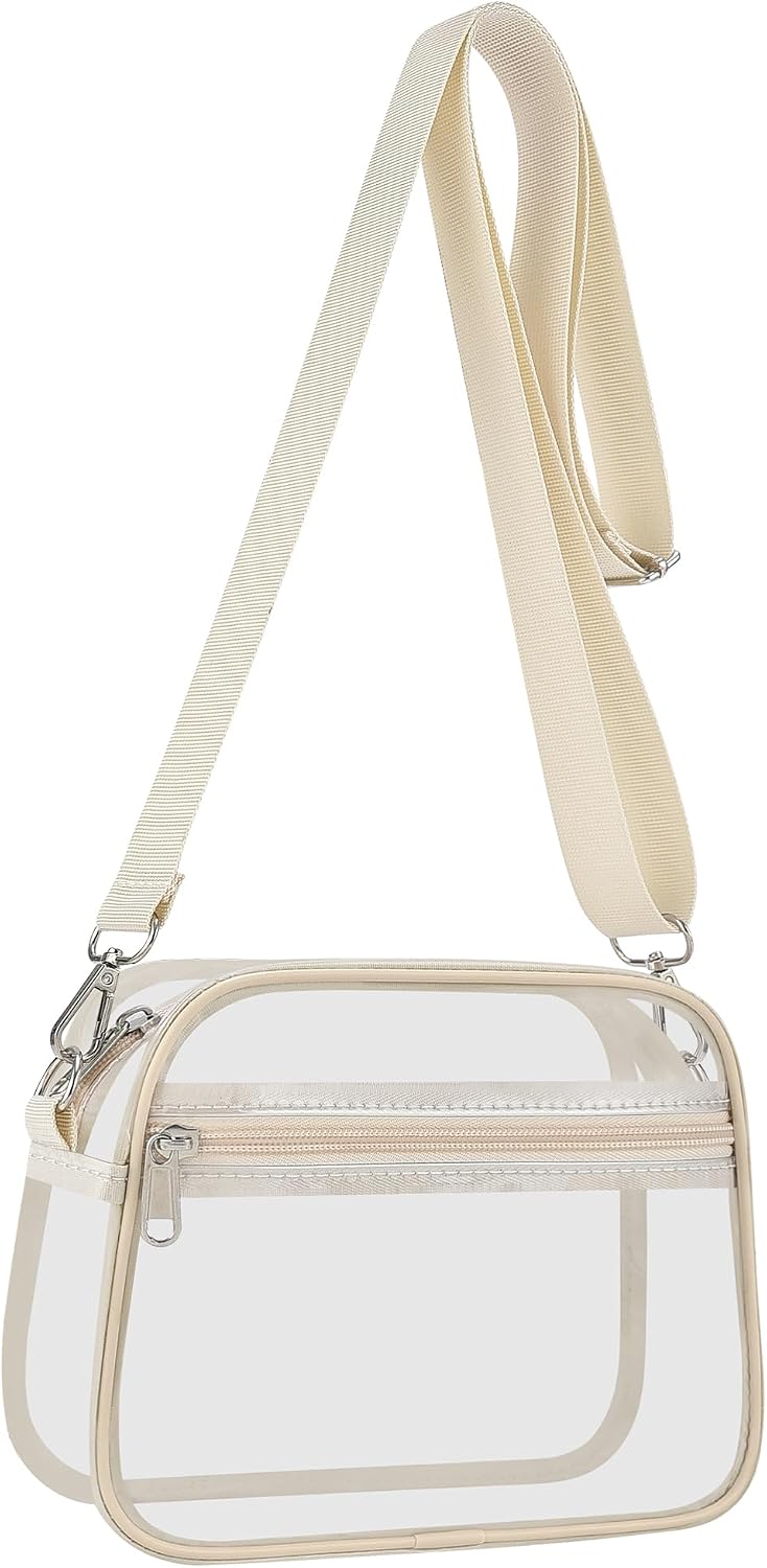 Clear Stadium Bag - Transparent Sports Fan Handbag with Adjustable Strap | Perfect for Concerts & Festivals