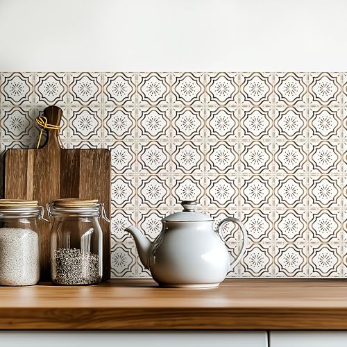 30 Pack Moroccan Tile Decals - 4x4 Inch Peel & Stick Wall Stickers