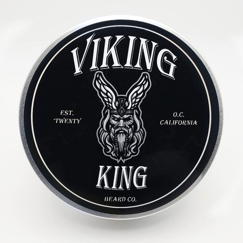 VIKING KING BEARD CO. Beard Balm - Silver (Unscented) - All Natural Beard Softener and Conditioner - Men's Grooming Product - 4 Ounce Tin