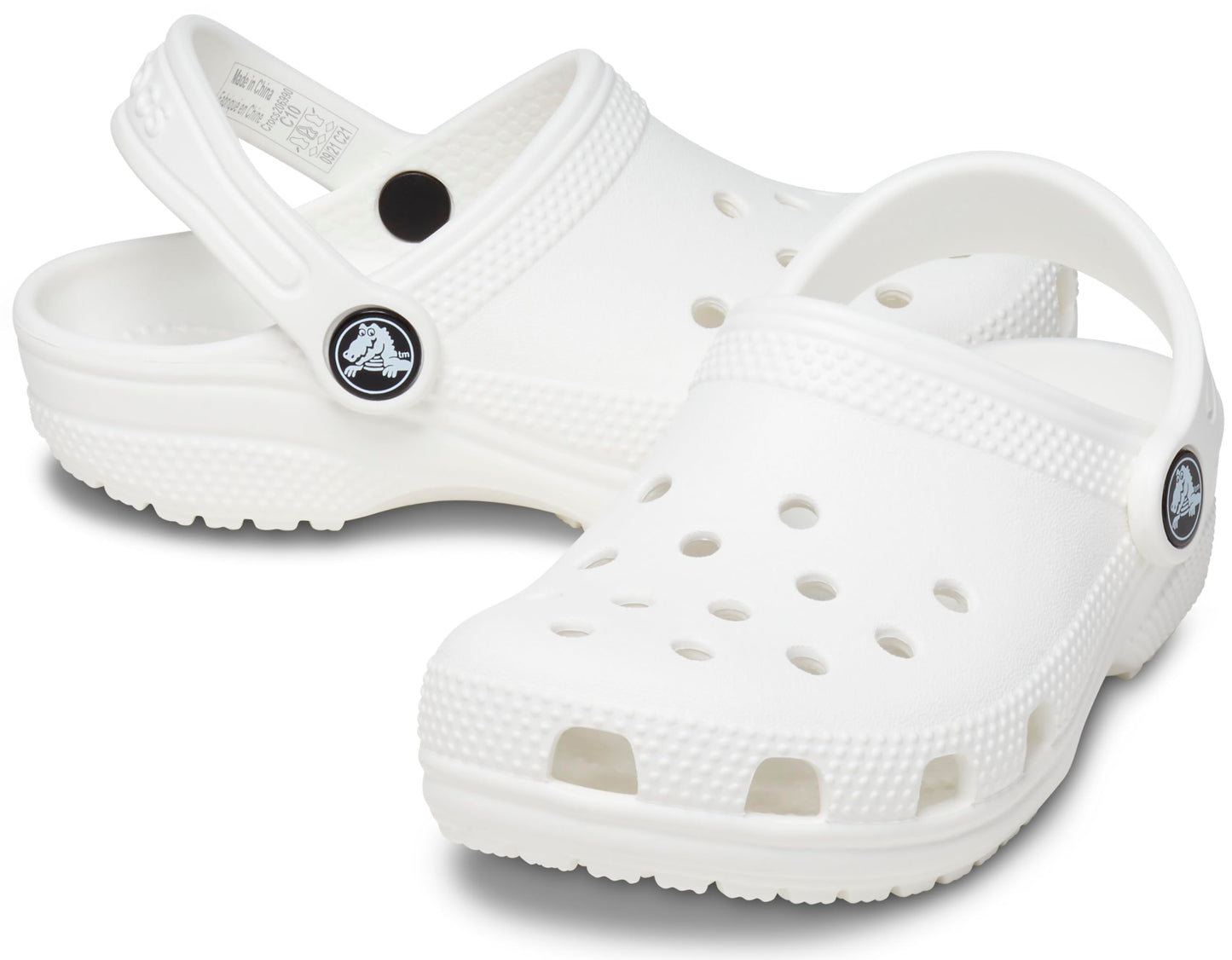 Crocs Unisex-Child Classic Clogs, White, 4 Big Kid US