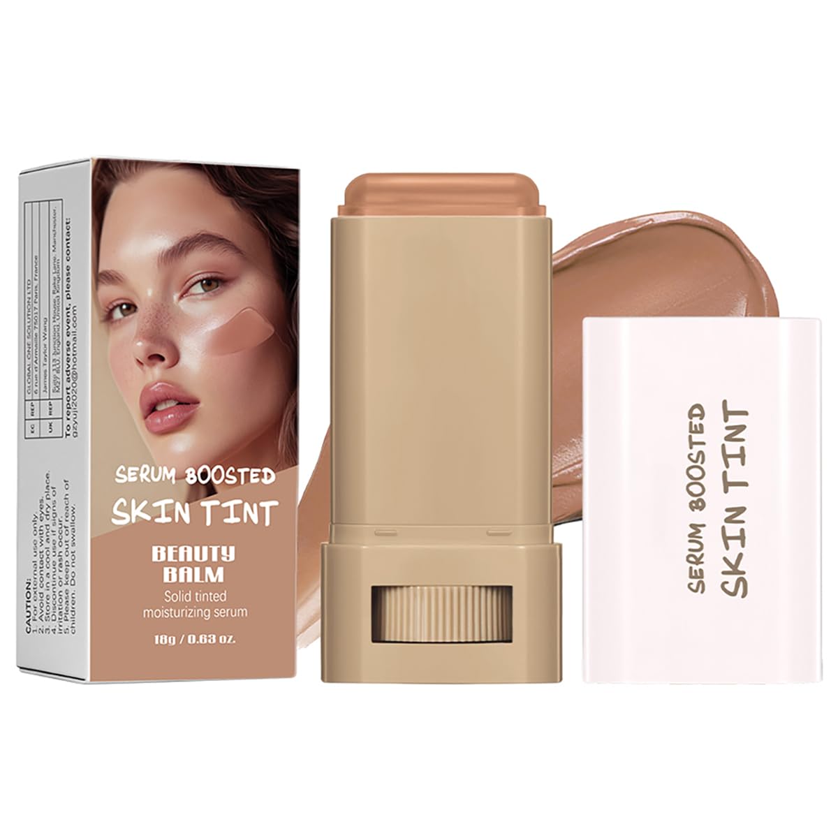 FYEBOO Beauty Balm Serum - Hydrating Tinted Moisturizer Foundation Stick | Radiant Dewy Finish #01