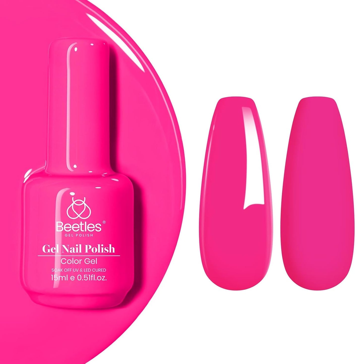 Beetles Purple Gel Polish - Lilac Light Purple Nail Color | 15ml Soak Off UV LED Gel for Summer Manicure