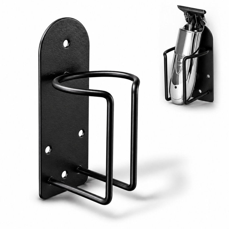 Balacoo Hair Clipper Holder: Wall Mount Salon Tool Organizer, Stainless Steel Electric Hair Trimmer Stand for Salon Tools Organizer - Barber Accessories (2.36Inch, Black)