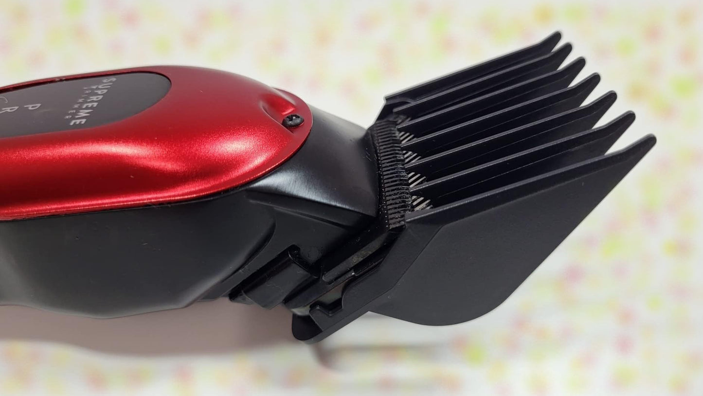 Supreme Trimmer Magnetic Guide Combs for Clippers | CMG100 Hair Clipper Guards, 10 Cutting Lengths | Black