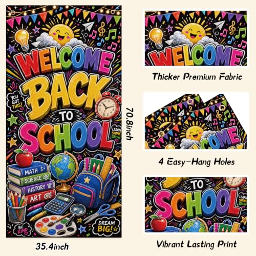 Back to School Classroom Door Cover - 71" x 35" Welcome Banner
