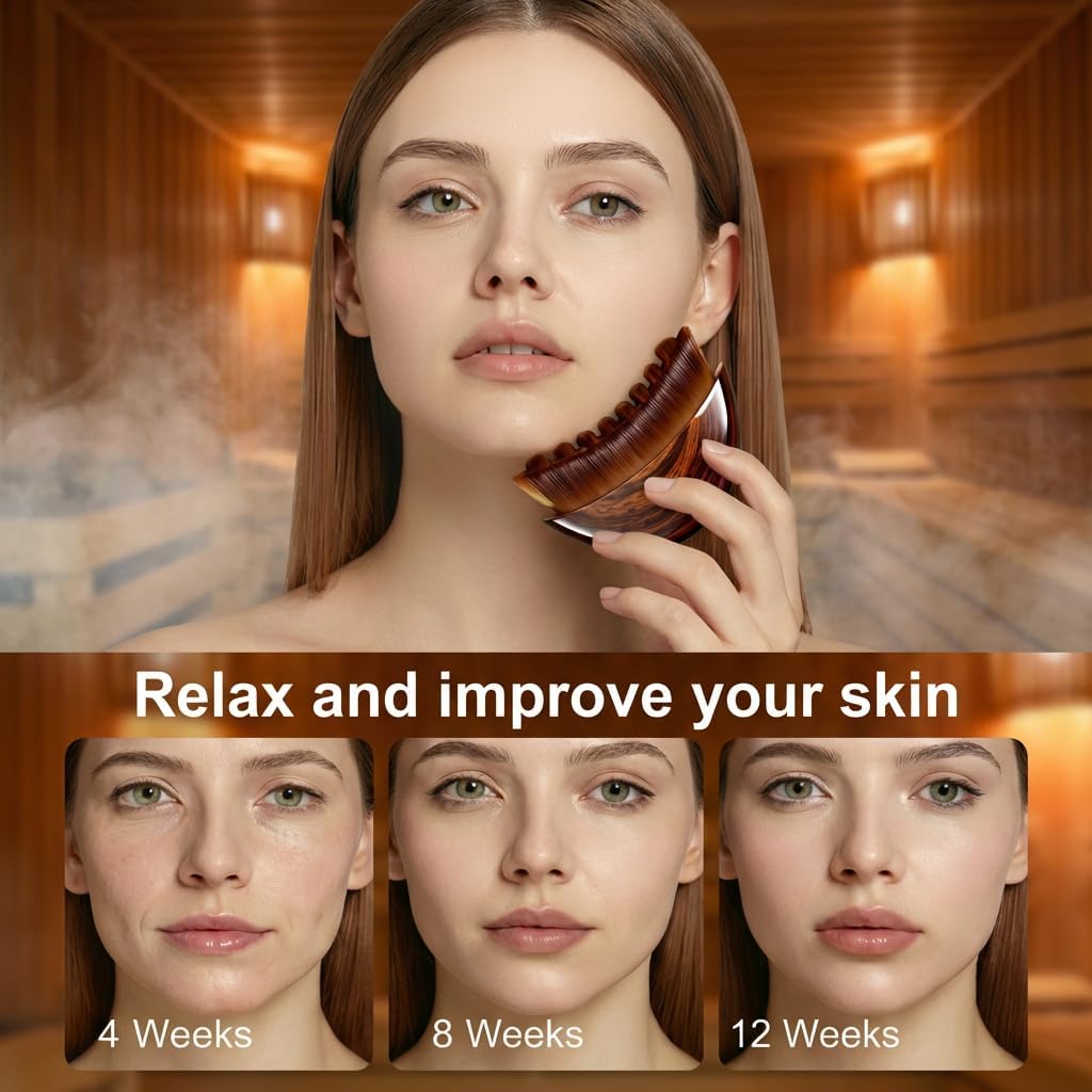 Lymphatic Contour Face Brush - Gua Sha Facial Tool for Anti-Puffiness & Detox | Skin Care Massager for Glowing Skin