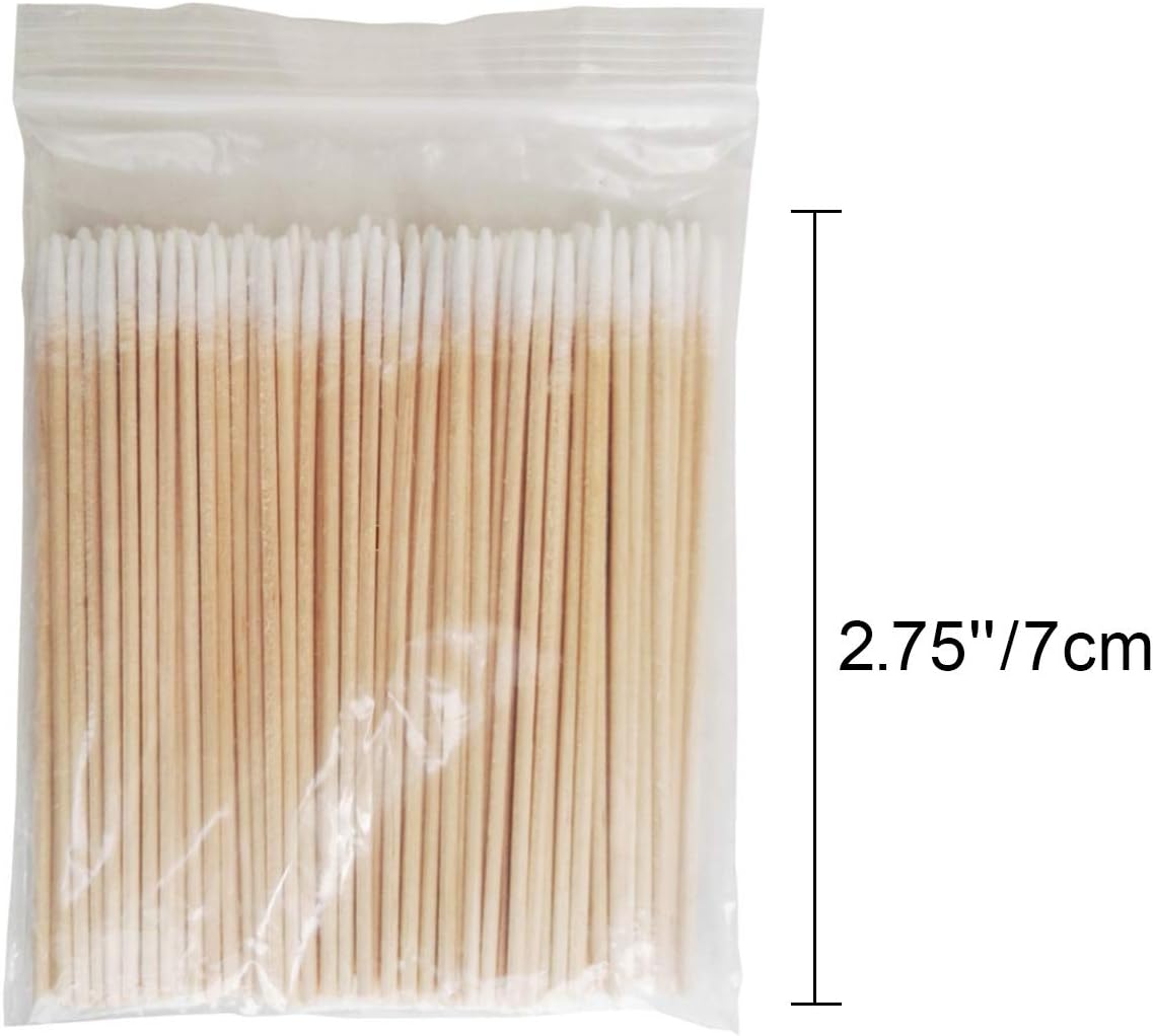 Pointed Cotton Swabs - Wooden Handle Makeup & Ear Cleaning Tips | 100 Pcs