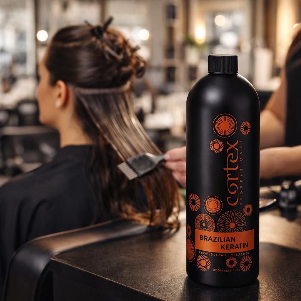 Cortex Professional Brazilian Keratin Hair Treatment | Restores, Straightens Coarsest, Curliest Hair | Improved Hair Care Straightening Formula