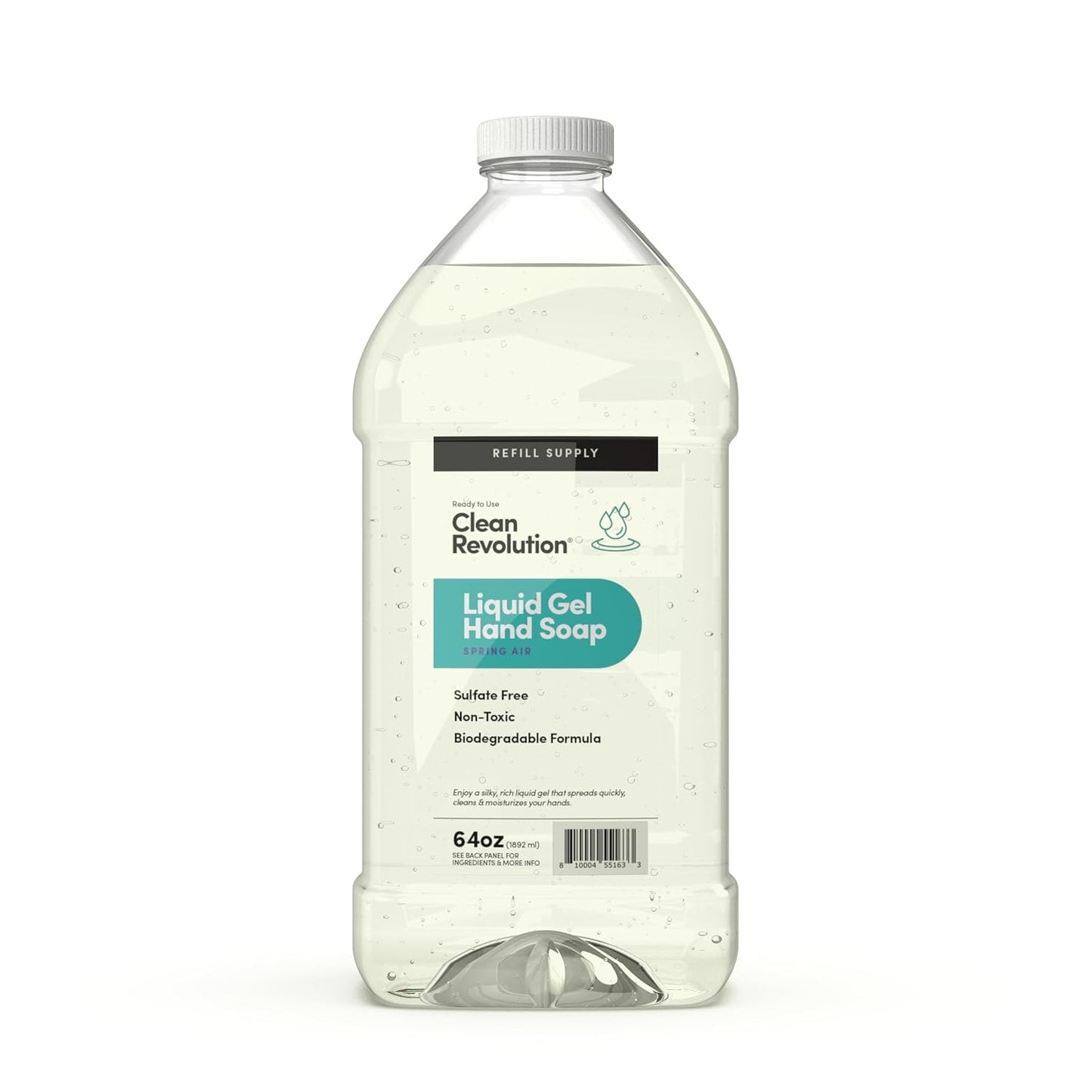Liquid Gel Hand Soap - Natural Lavender Essential Oils | Silky Rich, Quick Lather, 128 Fl Oz