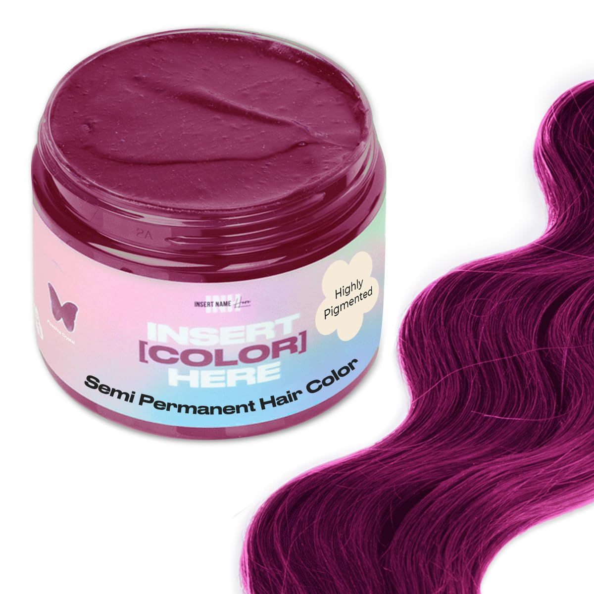 INH Semi Permanent Hair Color - Dark Blue Hair Dye | Vegan Color Depositing Conditioner, 6oz