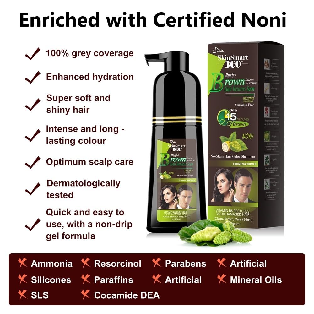 SkinSmart 360® No-Stain Hair Dye Shampoo, 200 mL