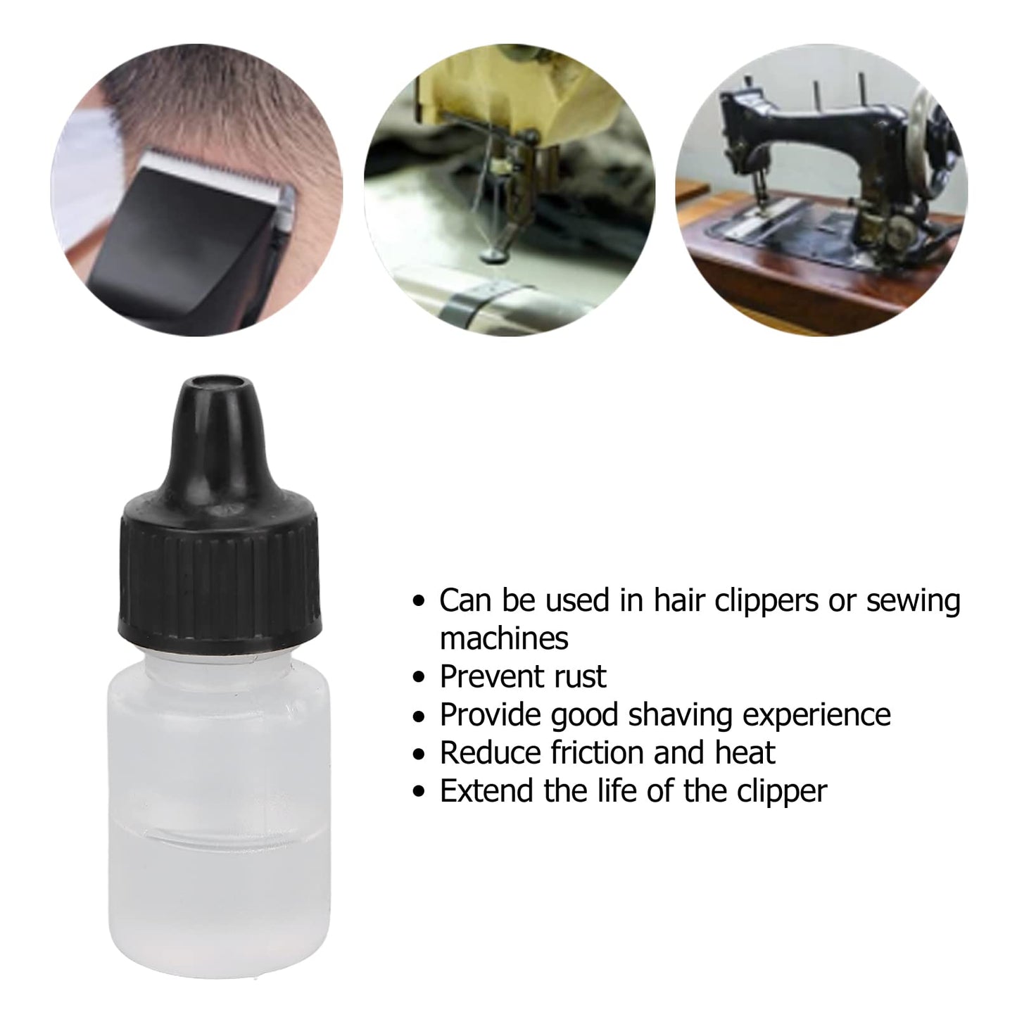 Shaver Lubricant, 10pcs Shaver Maintenance Lubricant Hair Trimmer Repair Oil Reduce Friction Prevent Trimmer Blades Sewing Machine Repair Oil for Electric Clippers Trimmers