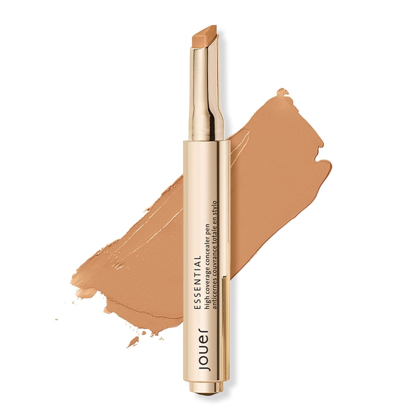 Jouer Essential High Coverage Concealer Pen - Brightening Under Eye Concealer for Dark Circles | Hyaluronic Acid & Vitamin E