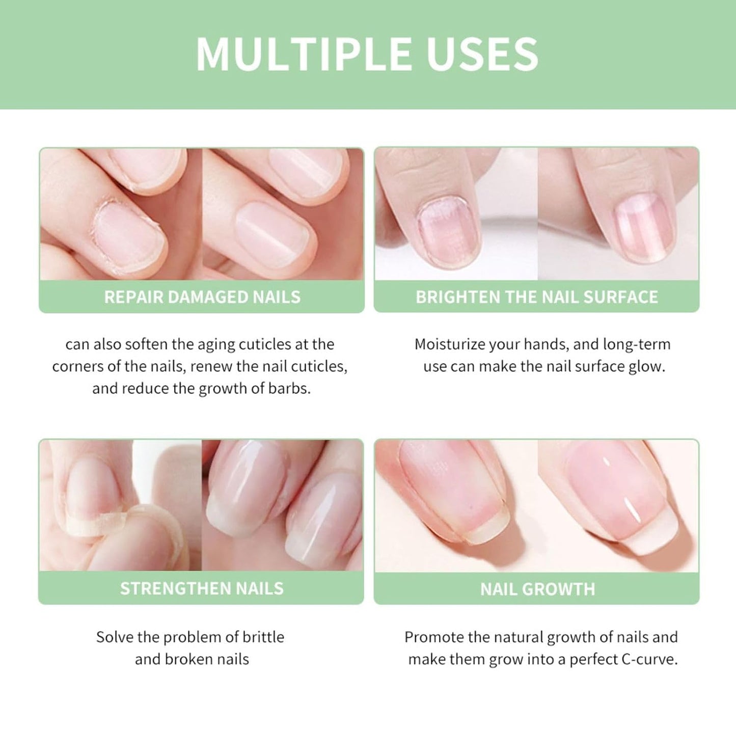 Cuticle Oil Pen - Natural Nail Strengthener & Growth Treatment | Repairs Damaged Nails, Promotes Growth & Brightens