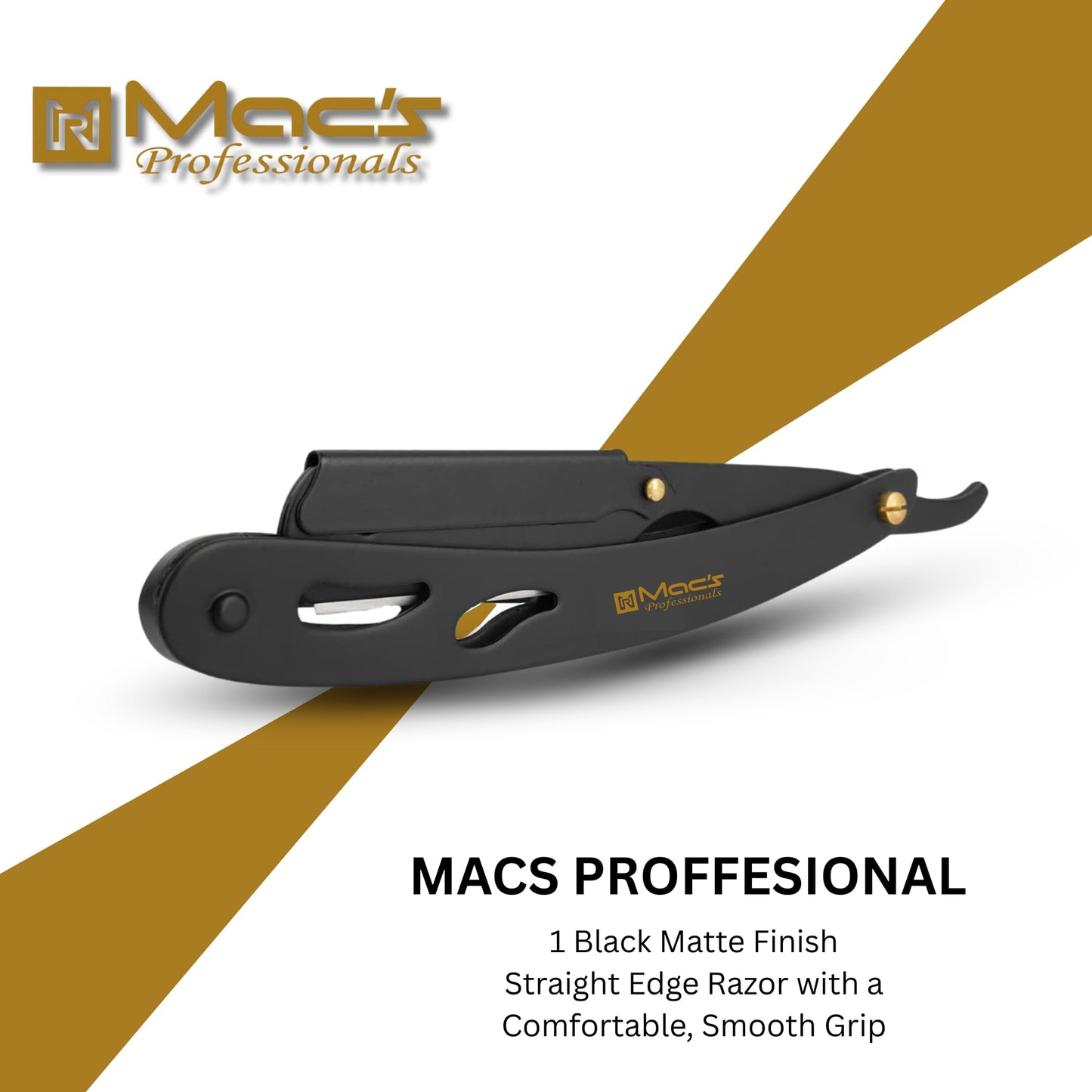 Professional Straight Razor for Men Barber Straight Edge Razor with Derby Blades and Pouch. Stainless Steel Shavette Razor for Men – 100 Pack for Smooth, Precise Shaving