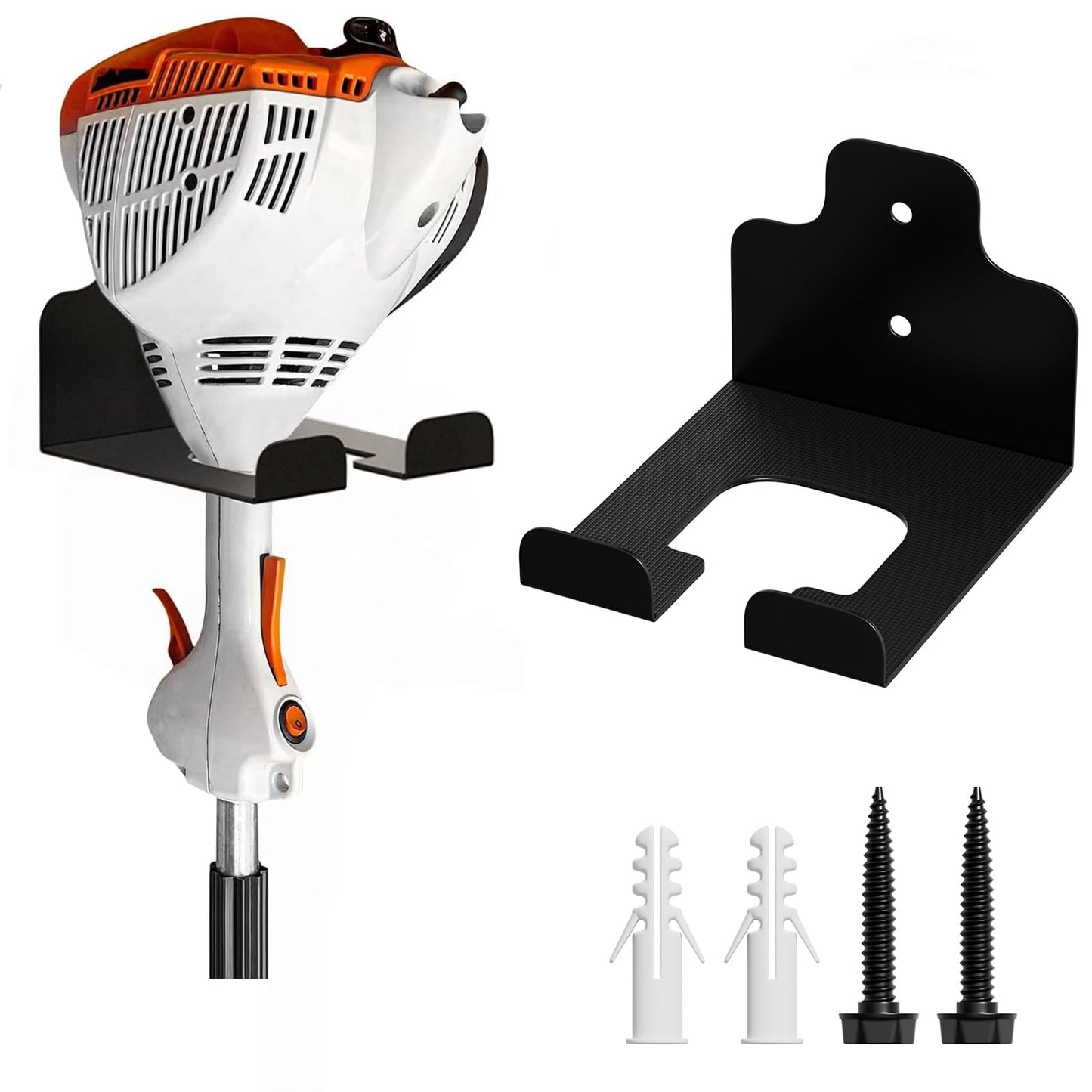 JNIHEEP Garage Organizer Trimmer Rack, Garden Power Tool Hanger Weed Whackers Holder Wall Mounted for Grass Trimmer, Hedge Trimmer, Garage Trimmer, Garden Tools,1 Pack