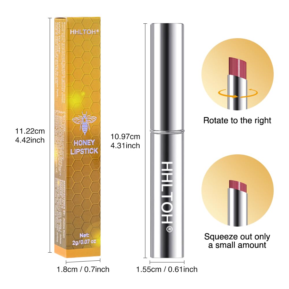 HHLTOH Rose Pink & Girly Pink Honey Tinted Lip Balm for Women, Hydrating Lip Oil Stick Lip Gloss Lipstick for Mature Skin, Sheer Moisturizing Lip Tint Balm with Natural Shine, Vegan & Cruelty-Free