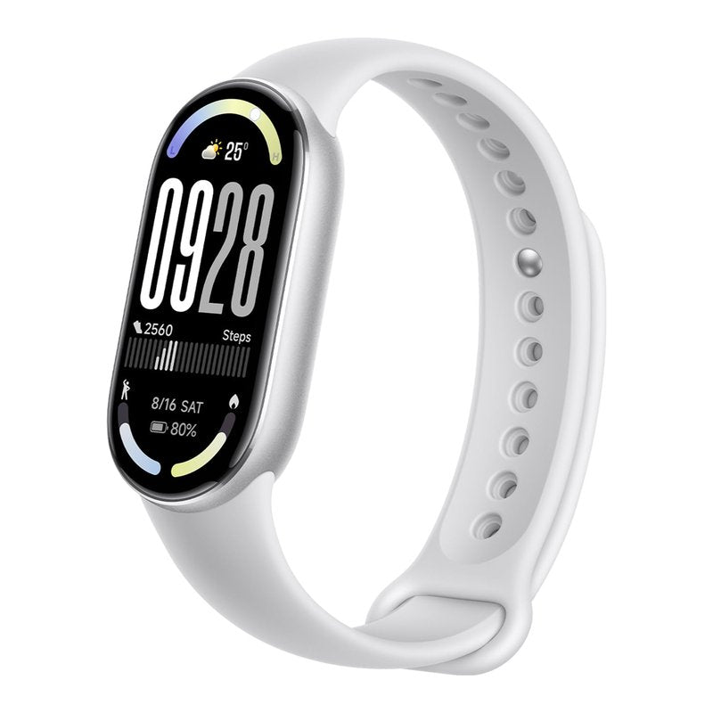 XIAOMI Mi Smart Band 10 (2025) Global Version - 1.72" AMOLED Display | 21 Days Battery Life | Touchscreen, Multi-Sport Tracker, Activity Tracker, Heart Rate Monitor | BT5.4 - (Glacier Silver)