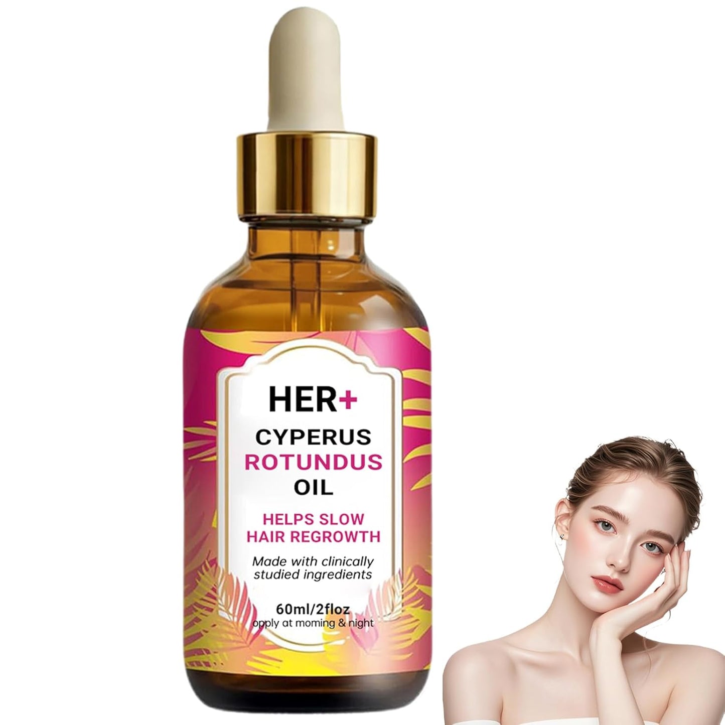 Cyperus Rotundus Oil for Hair Removal - 60ml | Reduces Body Hair Growth, Moisturizes & Soothes All Skin Types