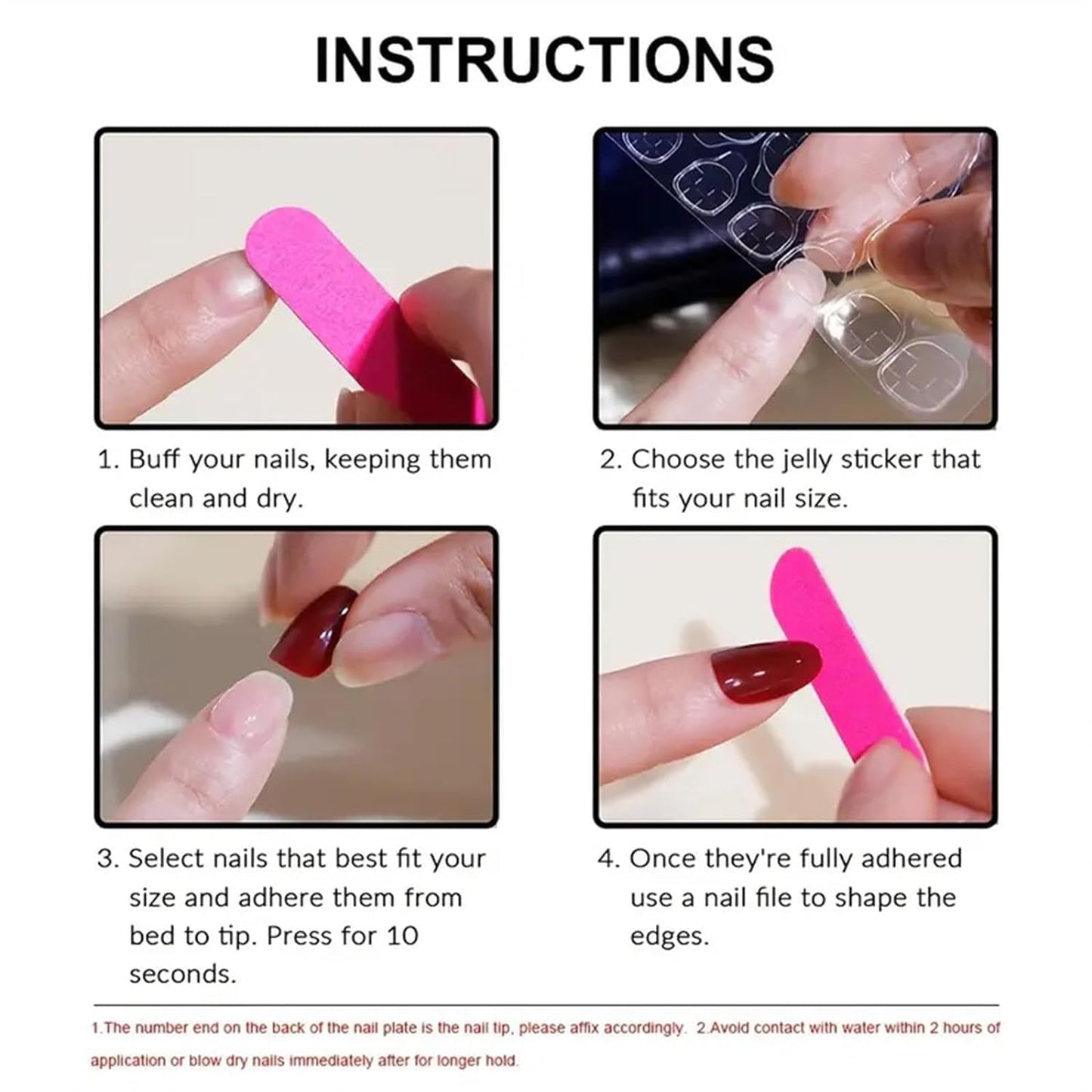 CTTHNBD Press on Nails Almond - French Tip Fake Nails with Gold Line Design - Medium Fasle Nails Press ons - for Women 24 Pcs