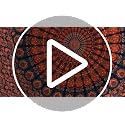 Handmade Organic Cotton Mandala Tapestry - Blue & Green 76x101cm