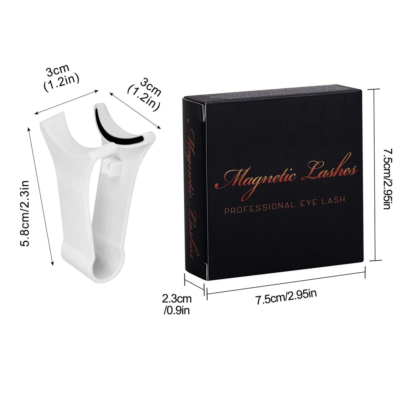 Magnetic Eyelashes Kit with Applicator 2 Pairs, No Glue Needed Reusable Fake Lashes Easy to Apply, Natural Looking False Eyelashes for Women, Style B