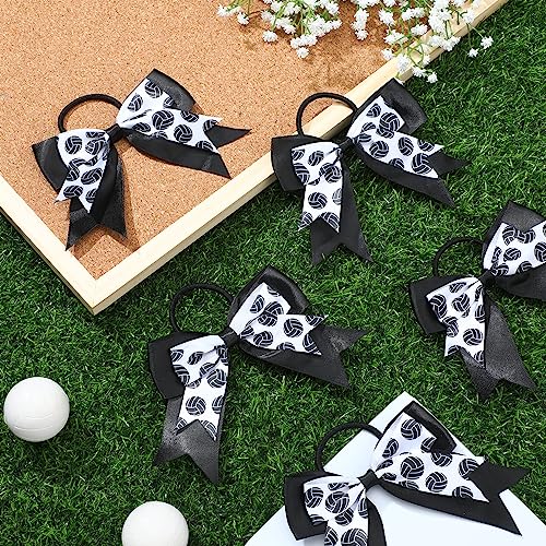 MTLEE Volleyball Hair Bows Pack of 24 Cheerleader Hair Accessories for Girls & Teen Players