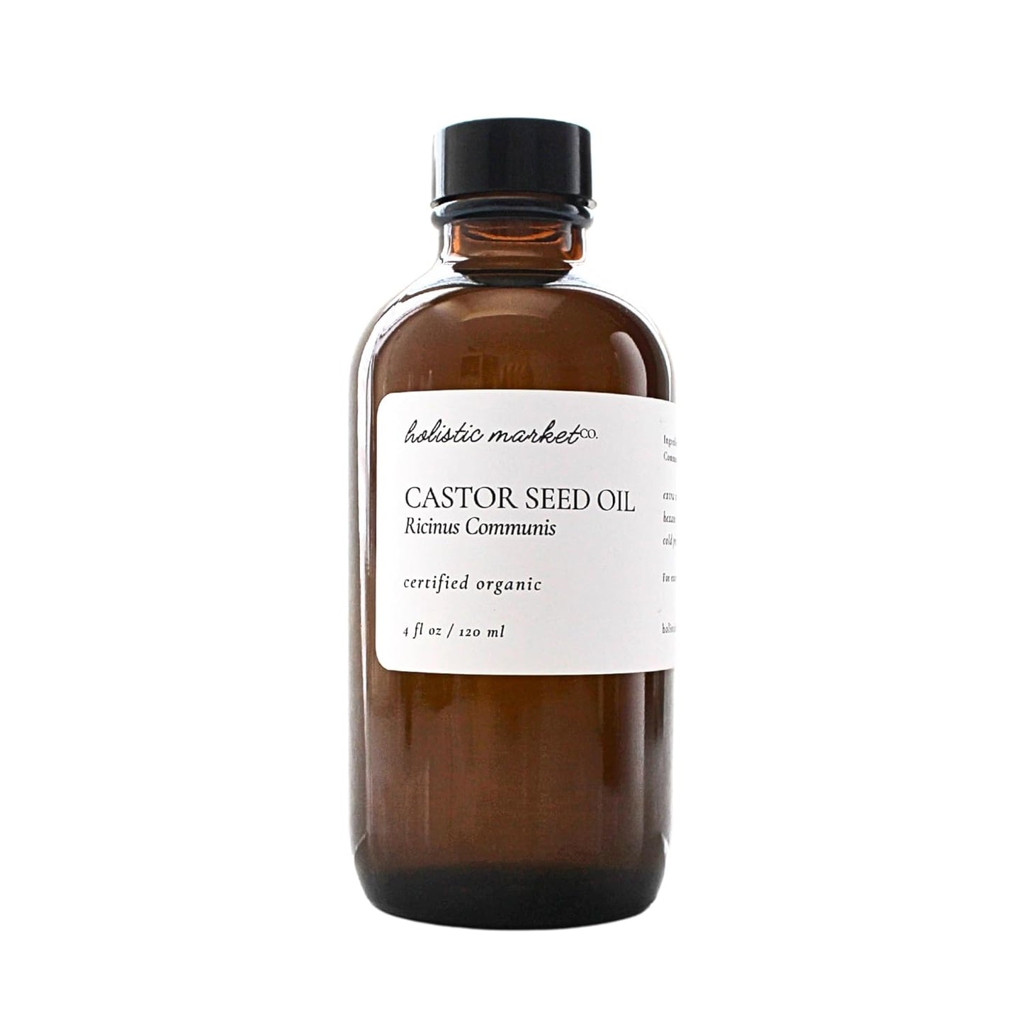 Organic Castor Oil - 100% Pure Cold Pressed & Hexane Free | Ideal for Castor Oil Packs