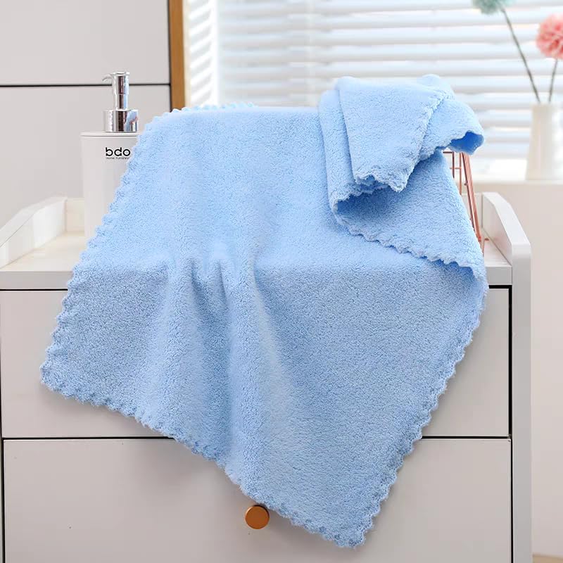 Borsicge Microfiber Washcloths 5-Pack, Ultra-Soft & Quick-Drying