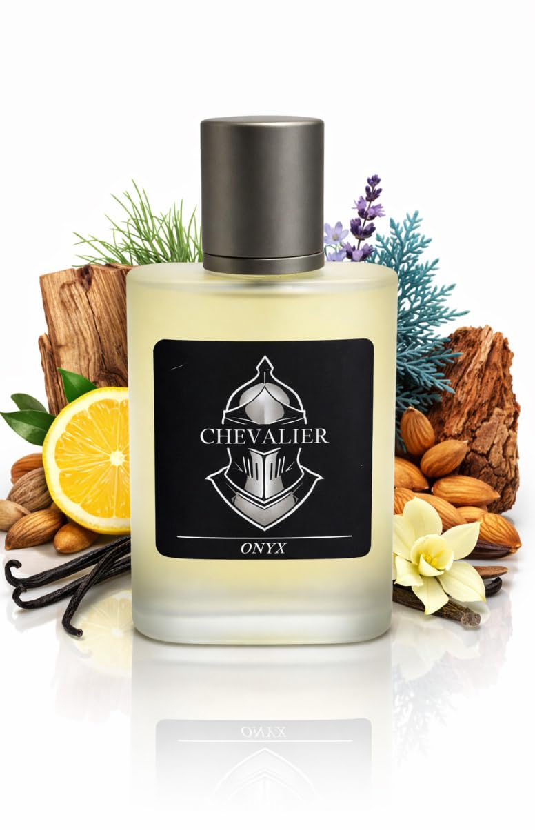 Chevalier Onyx Men’s Cologne – Long Lasting Eau de Parfum Spray – Notes of Vanilla, Sandalwood & Citrus – Luxury Fragrance for Men – 3.4 oz / 100 mL