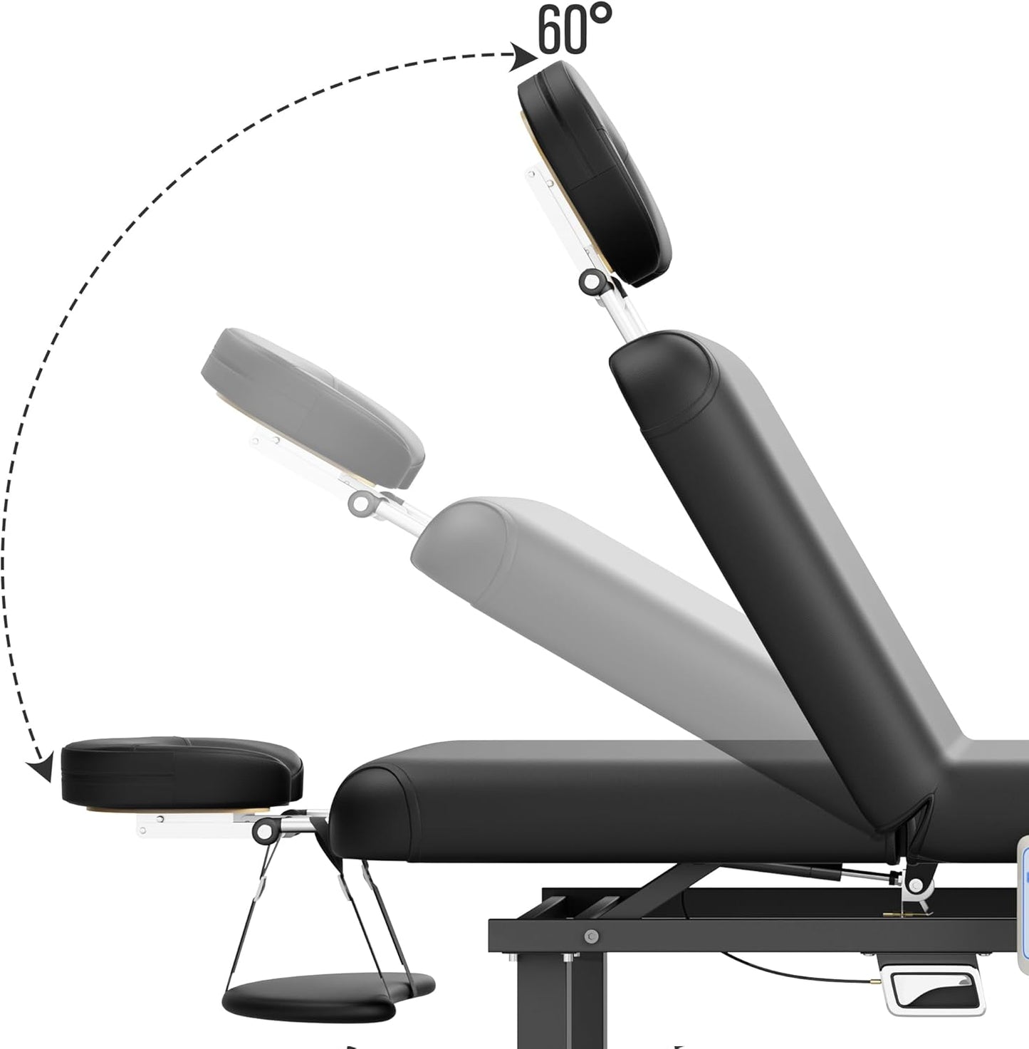Olela Electric Massage Table - Heated Function with Electric Lift & Adjustable Backrest | Spa Treatment Table with Storage