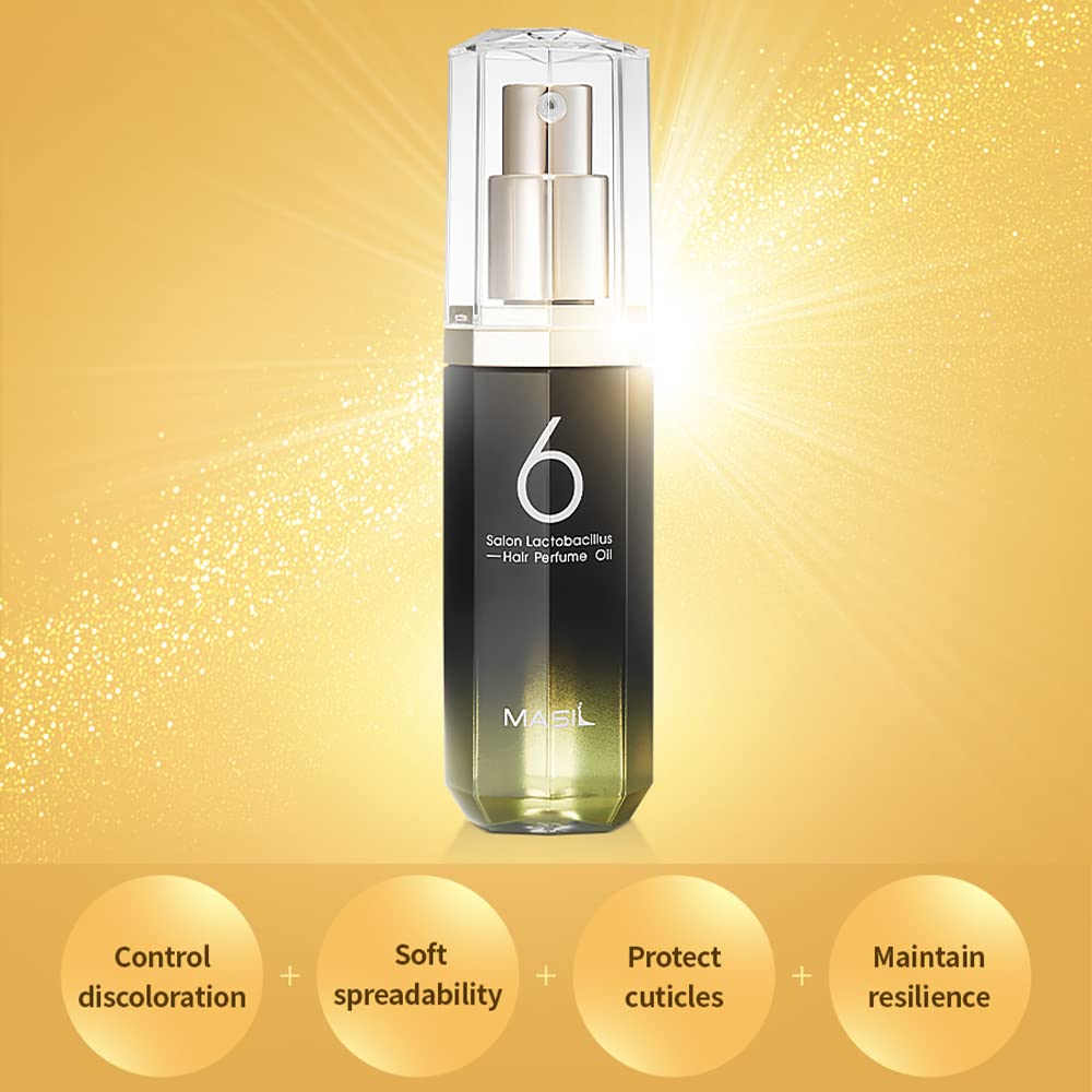 Masil 6 Salon Lactobacillus Hair Perfume Oil Dry Damaged Curly Frizzy Hair Scalp Moisture Hydrating Bouncy Hair Korean Hair Care (Hair Perfume Oil Moisture)