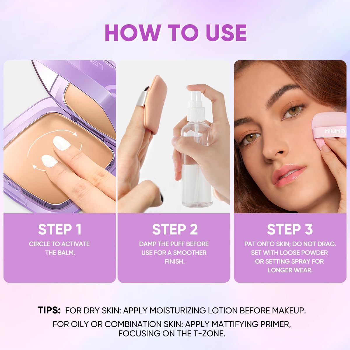 MINIMELI Always-on Full Coverage Creamy Foundation, Waterproof & Long Lasting BB Cushion, with SPF 30 Foundation Makeup Buildable Formula - Blurring, Smoothing & Nourishing (#05 Warm Nude)
